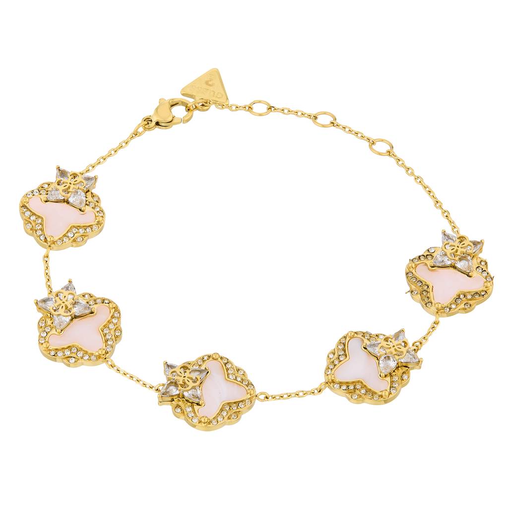 Guess Wild Flower Yellow Gold Pink Women'S Bracelet : UBB05494YGRSL