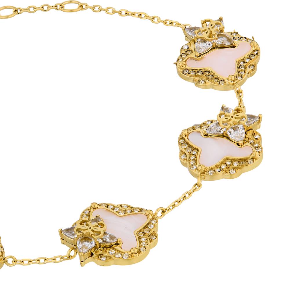 Guess Wild Flower Yellow Gold Pink Women'S Bracelet : UBB05494YGRSL