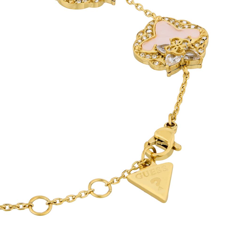 Guess Wild Flower Yellow Gold Pink Women'S Bracelet : UBB05494YGRSL