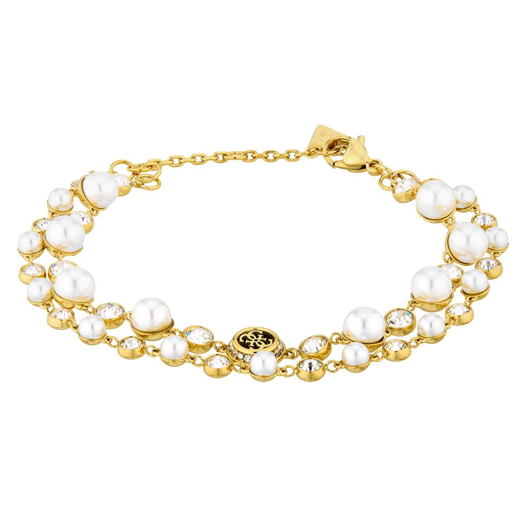 Guess Tiny Pearly Yellow Gold Women'S Bracelet : UBB05577YGL