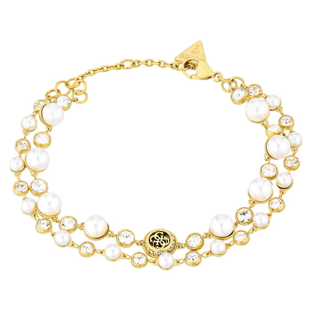 Guess Tiny Pearly Yellow Gold Women'S Bracelet : UBB05577YGL