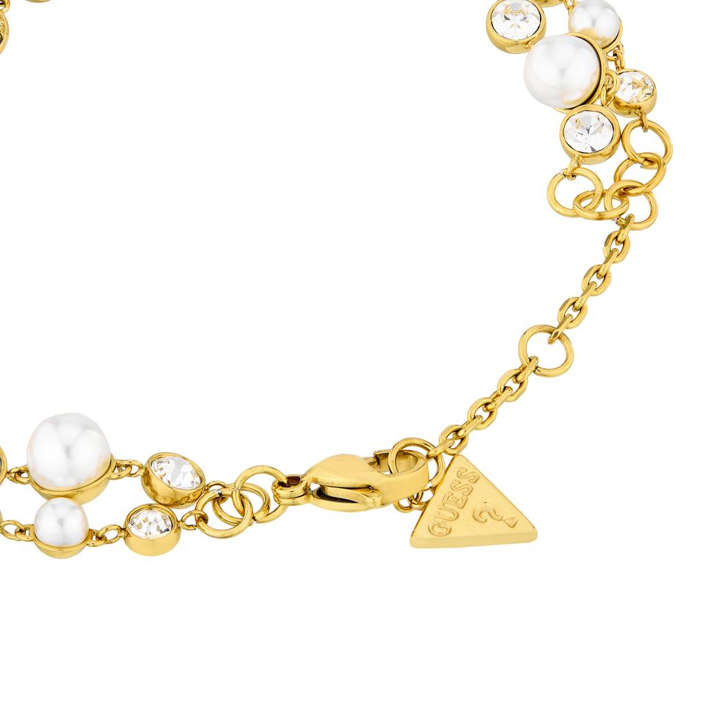Guess Tiny Pearly Yellow Gold Women'S Bracelet : UBB05577YGL