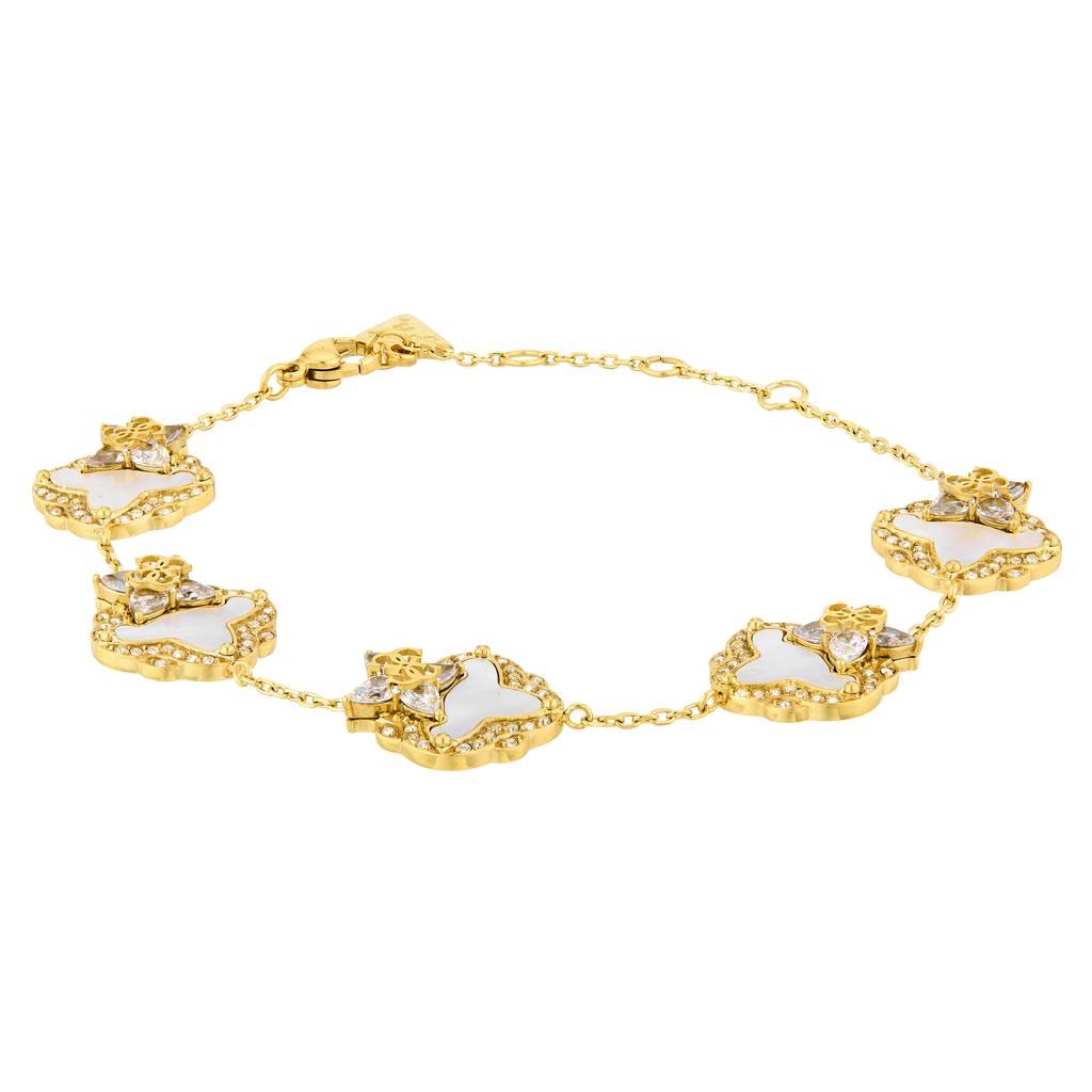 Guess Wild Flower Yellow Gold Women'S Bracelet : UBB05582YGL