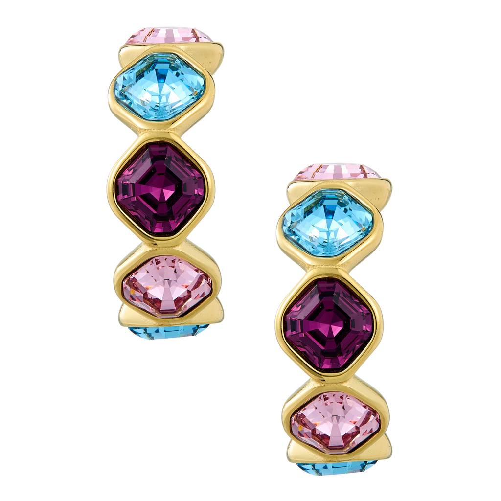 Guess Mamounia Yellow Gold Women'S Half Hoop Earrings - Ube05318Ygmc : UBE05318YGMC