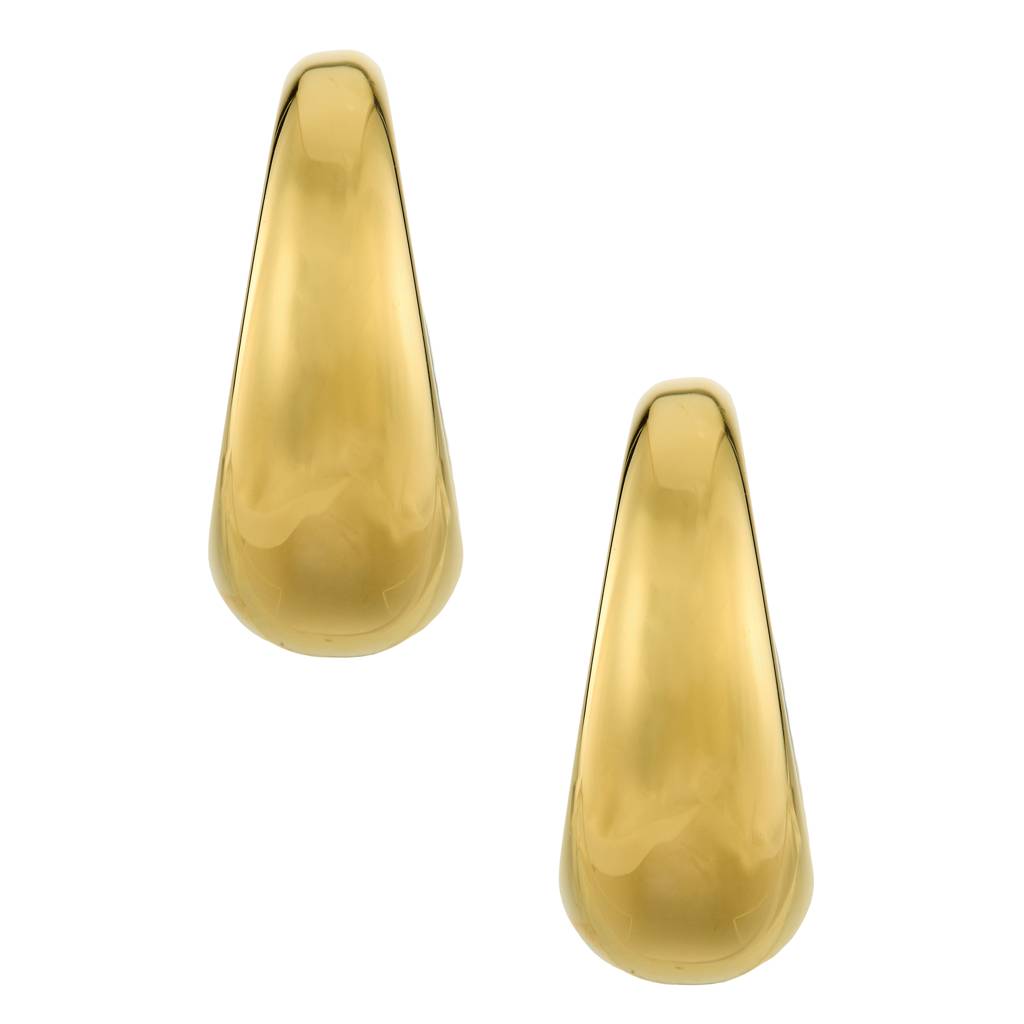 Guess Berbera Yellow Gold Women'S Half Hoop Earrings - Ube05338Yg : UBE05338YG
