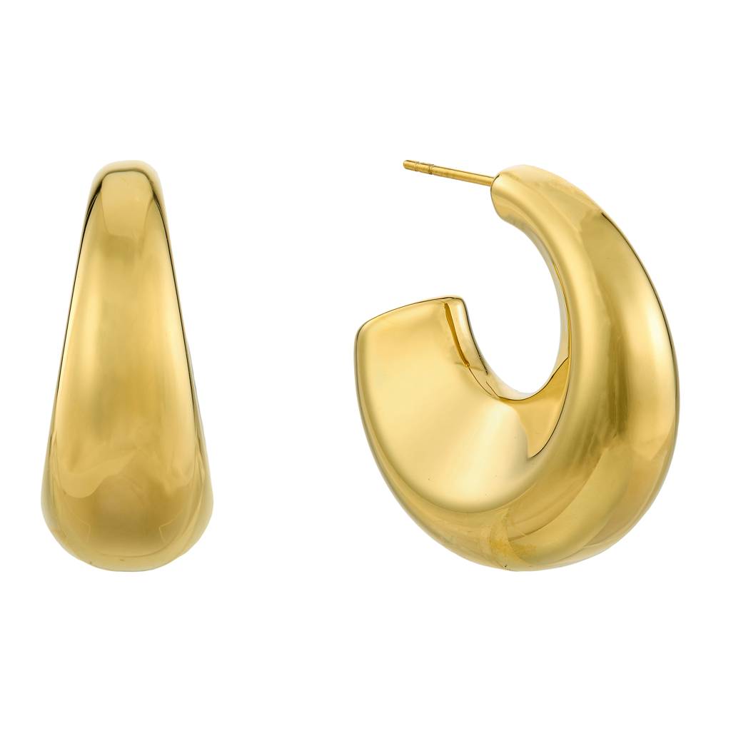 Guess Berbera Yellow Gold Women'S Half Hoop Earrings - Ube05338Yg : UBE05338YG