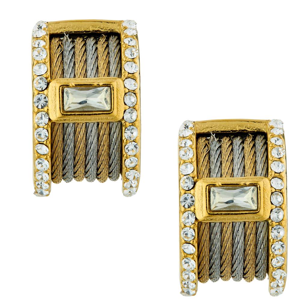 Guess Kalybe Yellow Gold Women'S Hoop Earrings - Ube05391Ygrh : UBE05391YGRH