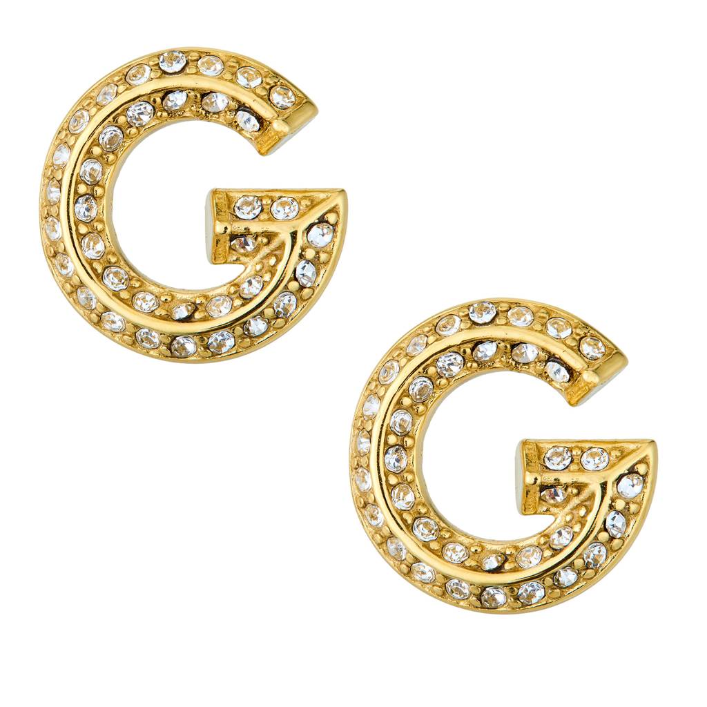 Guess G Crystal Yellow Gold Women'S Studs - Ube05443Yg : UBE05443YG