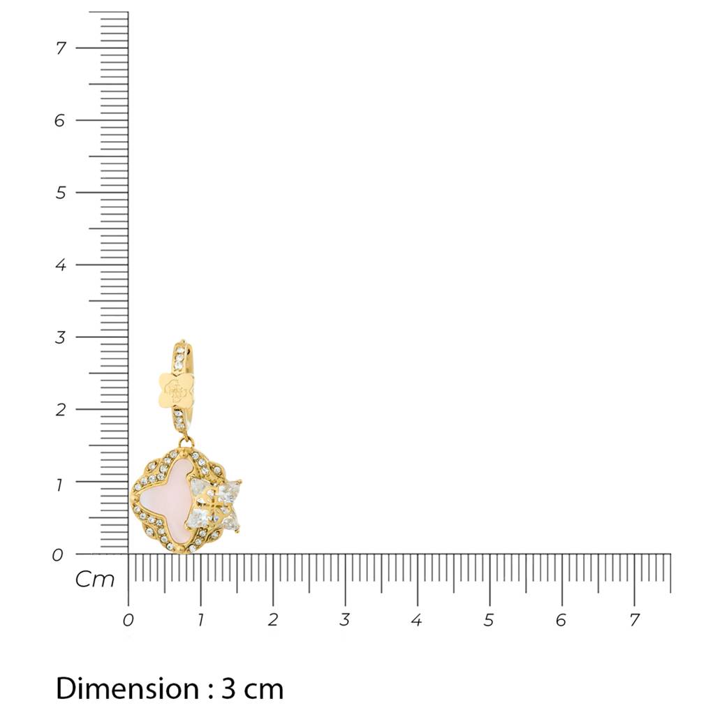 Guess Wild Flower Yellow Gold Women'S Drop Earrings - Ube05495Ygrs : UBE05495YGRS