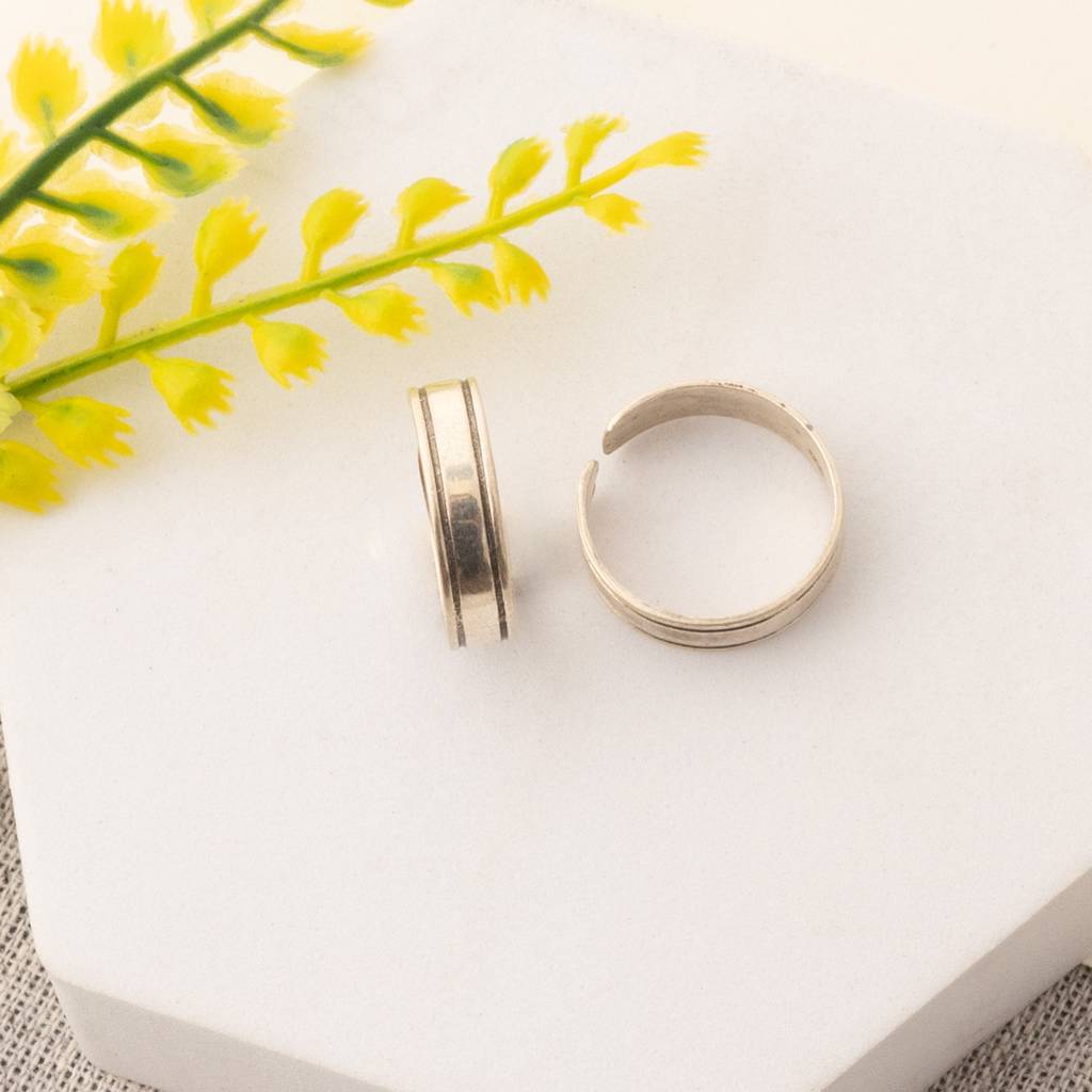 925 Sterling Silver Toe Ring Adjustable Jewelry For Women | Handmade Jewelry : FU-0900