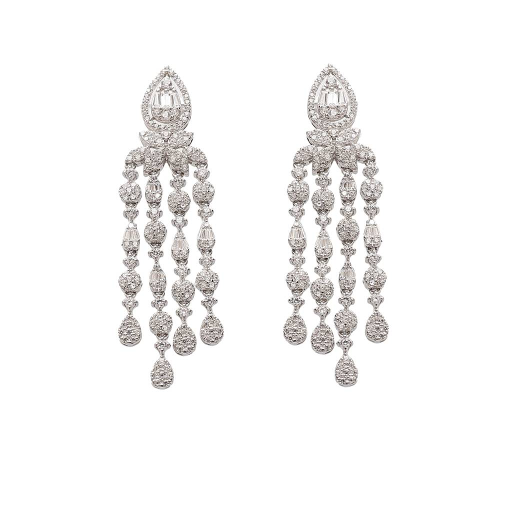Luxe Diamonds Silver Earrings : E034
