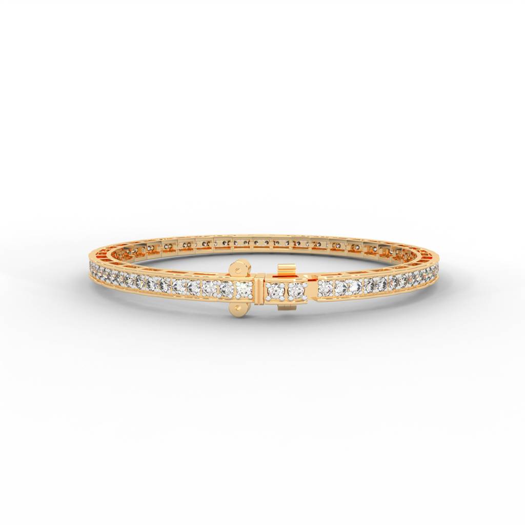 1.71 Carat Round Moissanite Tennis Bracelet : BR-0001