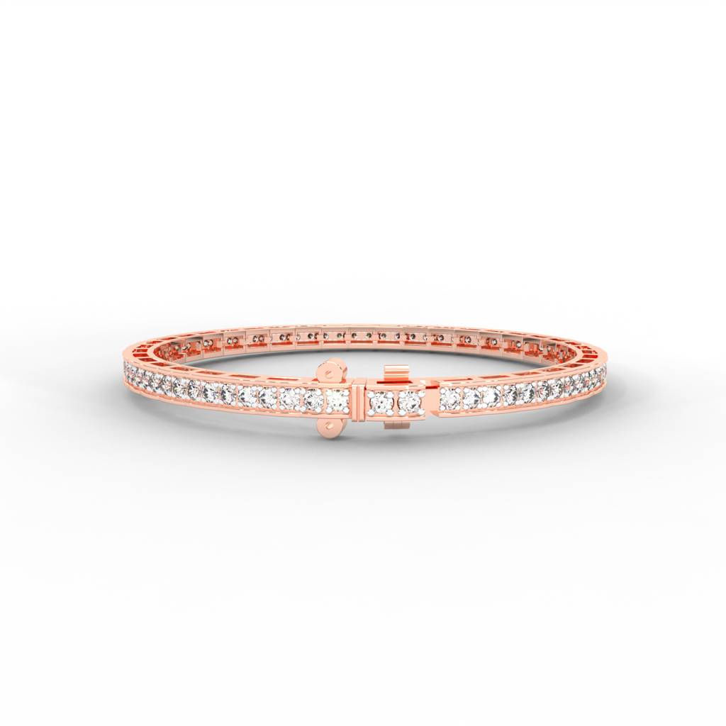 1.71 Carat Round Moissanite Tennis Bracelet : BR-0001-RG