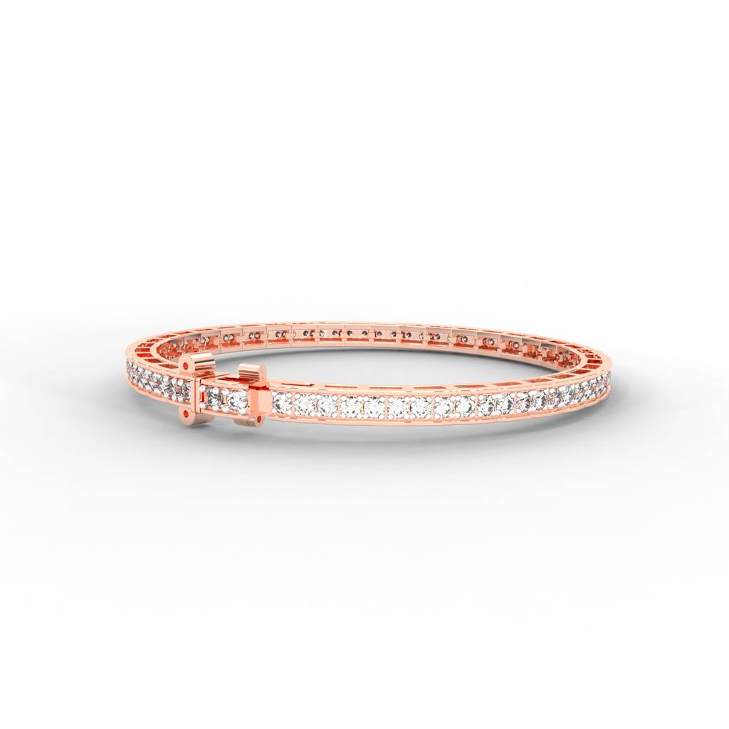 1.71 Carat Round Moissanite Tennis Bracelet : BR-0001-RG