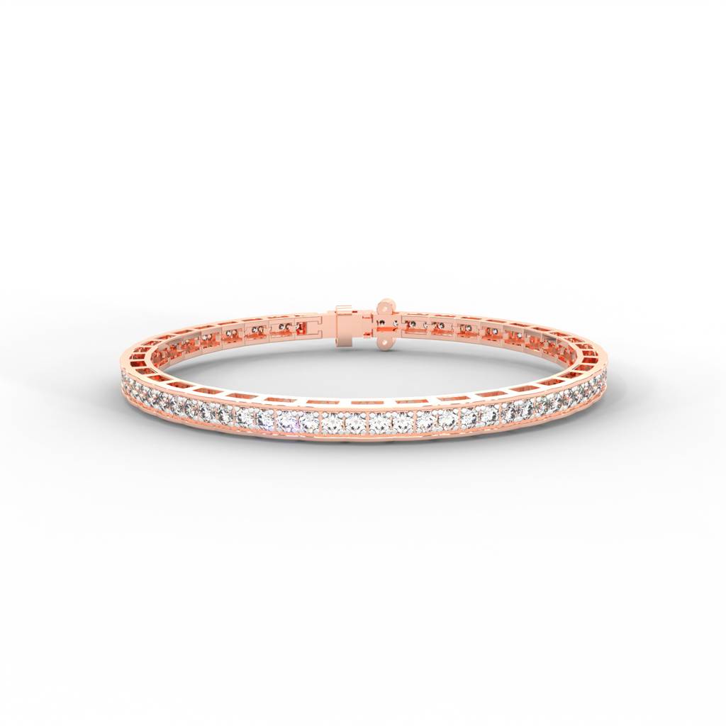 1.71 Carat Round Moissanite Tennis Bracelet : BR-0001-RG