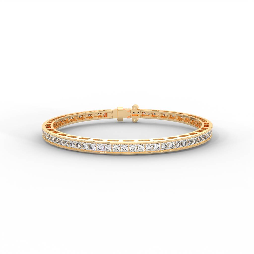 1.71 Carat Round Moissanite Tennis Bracelet : BR-0001