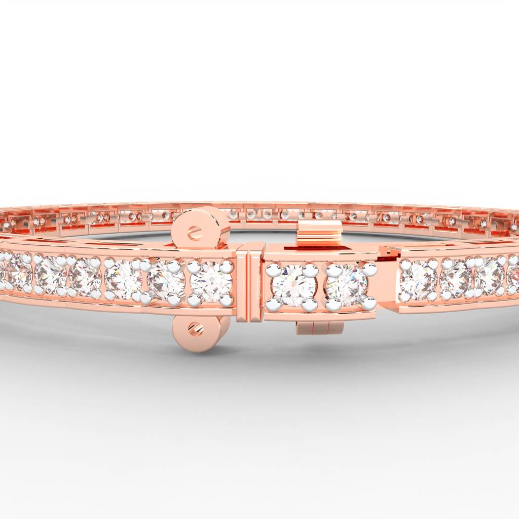 1.71 Carat Round Moissanite Tennis Bracelet : BR-0001-RG