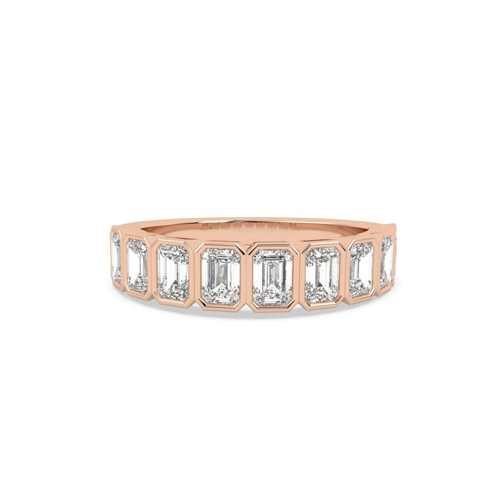 Emerald Bezel Half Ring : SFJ0524LR-020