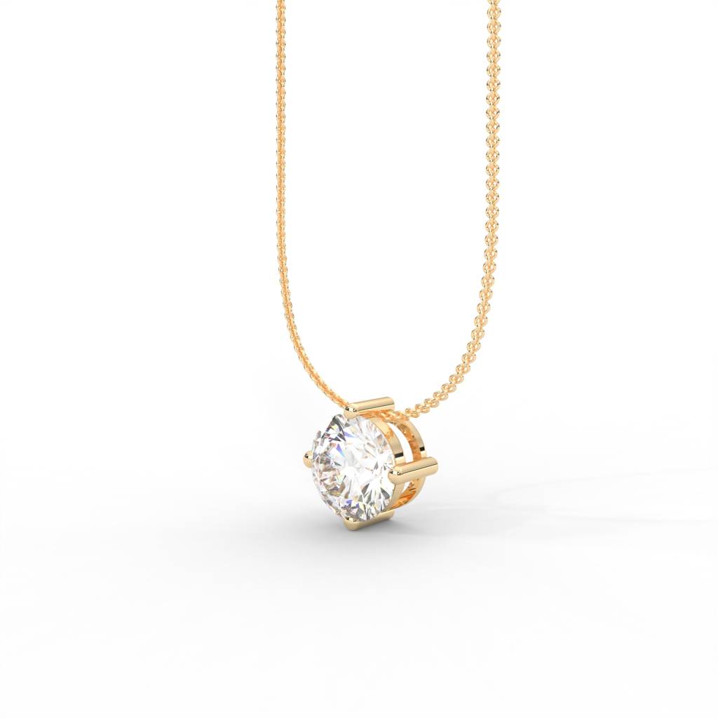 Round Moissanite Solitaire Pendant - 1 Carat : NT-0001