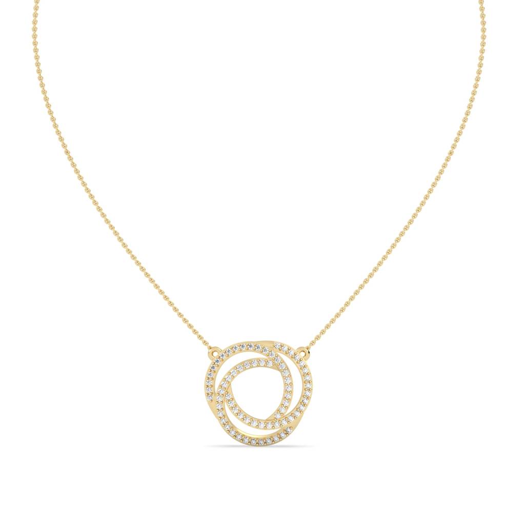Spiral Diamond Necklace : SFJ0924NK-033