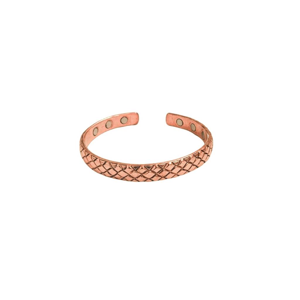 Pure Copper Magnetic Therapy Dimond Cut Band - Arthritis Relief – Adjustable, Stylish Design With 6 Power : COPPER-BAND-DIMOND