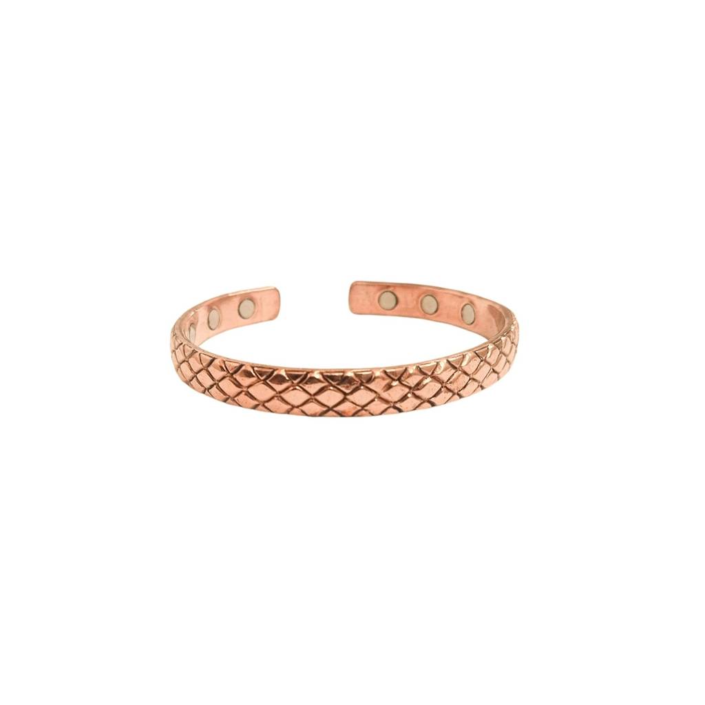 Pure Copper Magnetic Therapy Dimond Cut Band - Arthritis Relief – Adjustable, Stylish Design With 6 Power : COPPER-BAND-DIMOND