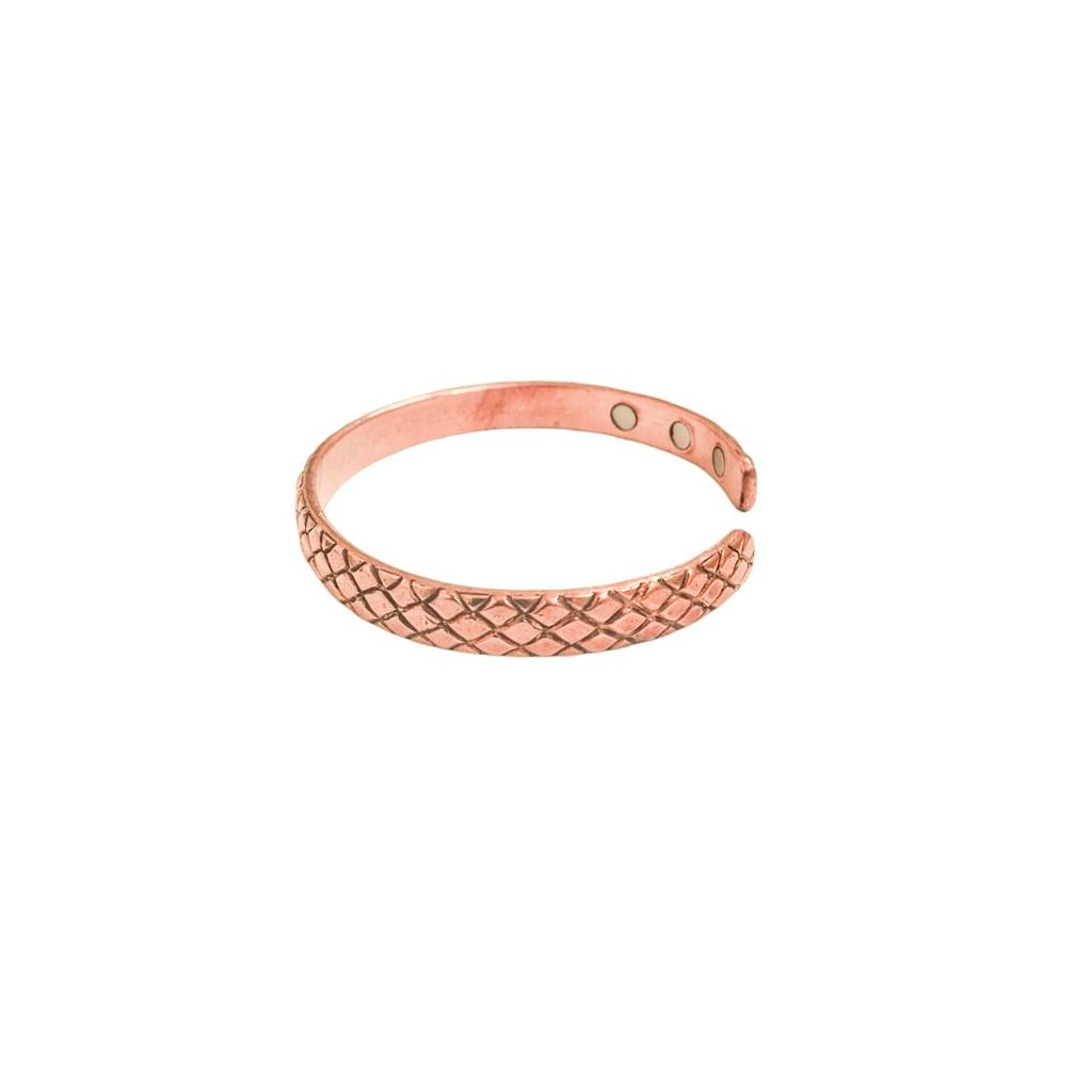 Pure Copper Magnetic Therapy Dimond Cut Band - Arthritis Relief – Adjustable, Stylish Design With 6 Power : COPPER-BAND-DIMOND