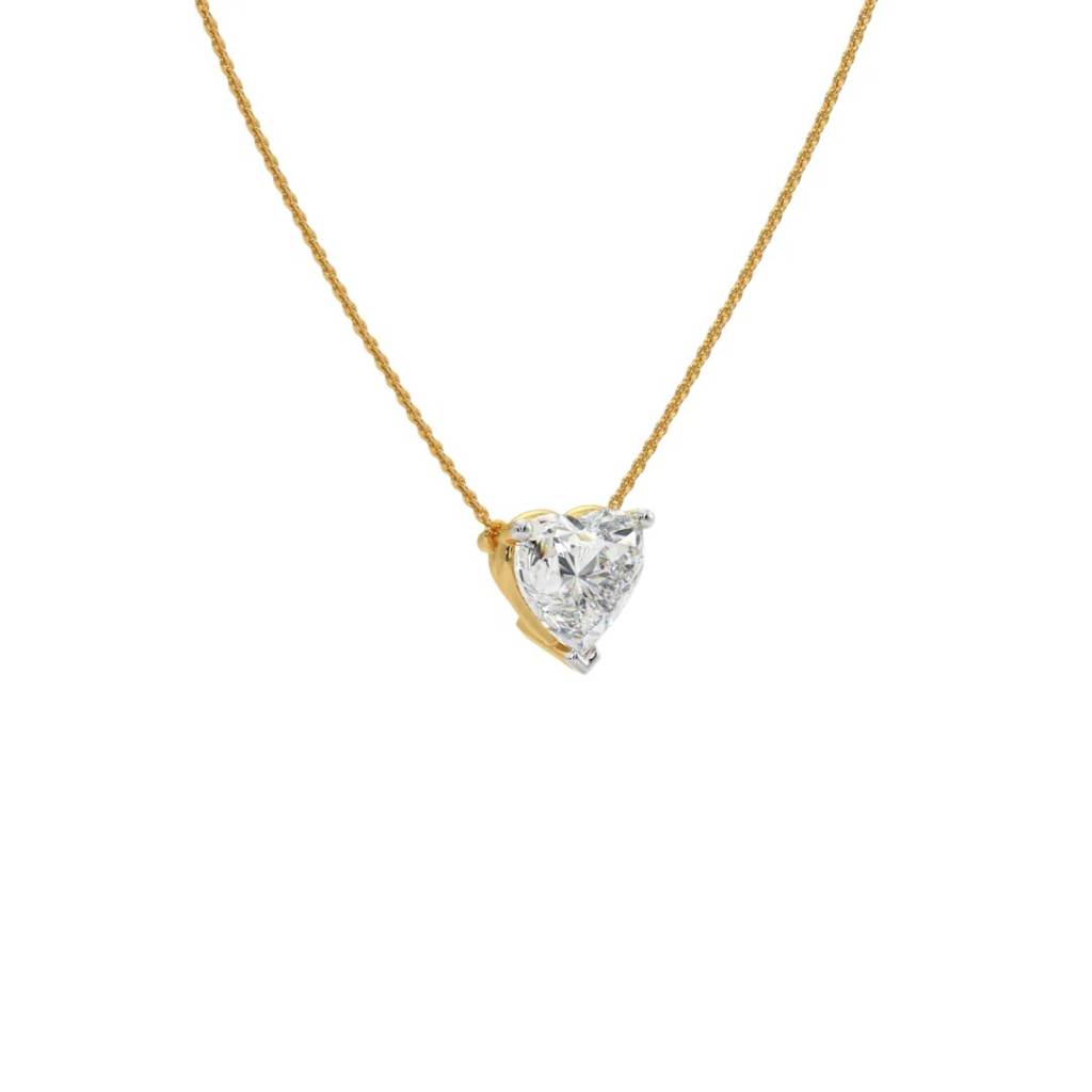 1 Ct Heart Solitaire Pendant Â Minimal Elegance : NT-0008-R