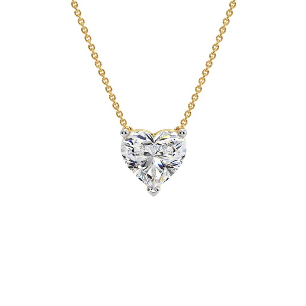 1 Ct Heart Solitaire Pendant Â Minimal Elegance : NT-0008-Y