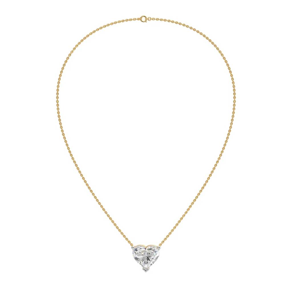 1 Ct Heart Solitaire Pendant Â Minimal Elegance : NT-0008-WH