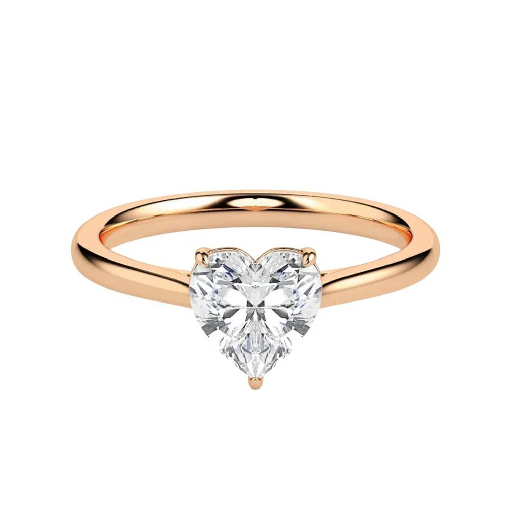 1 Carat Heart Solitaire Moissanite Ring - Valentine Special Gift : RL-0013-R-8