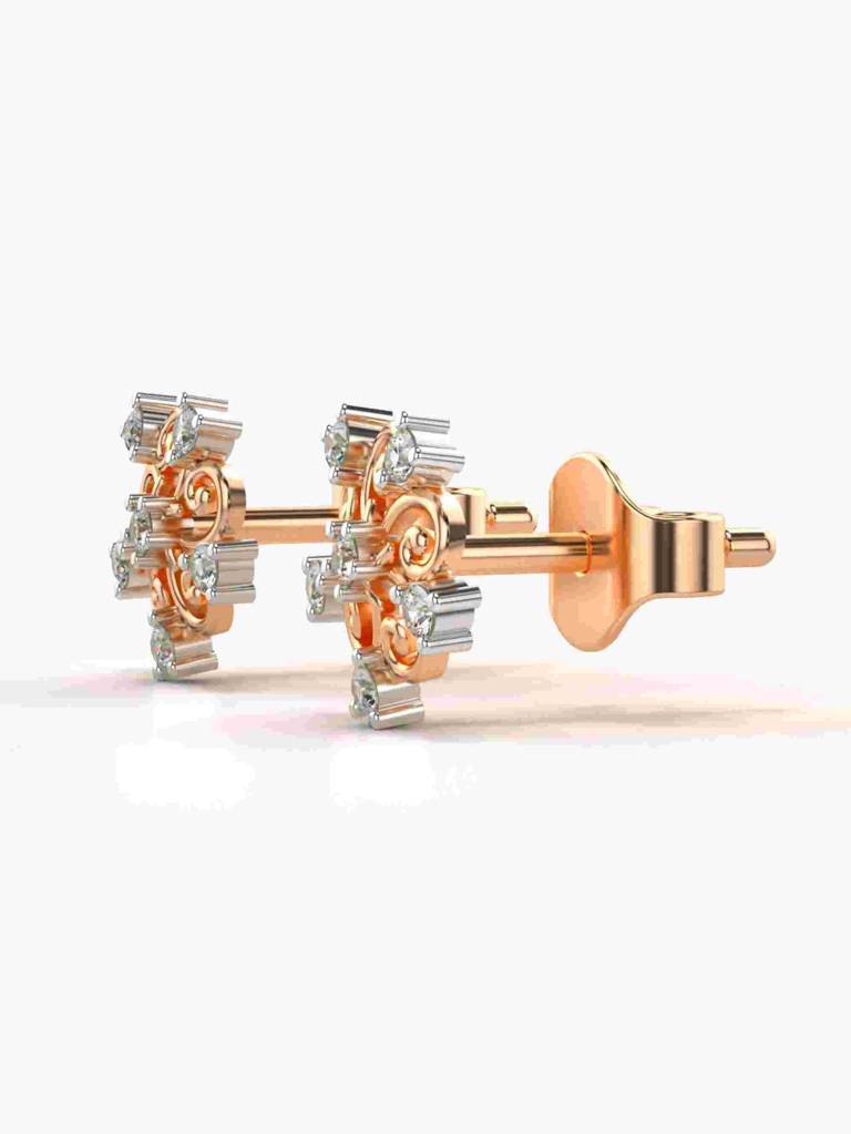 Sterling Silver Plated With Certified Lab Grown Diamond 0.11Cts |  Vge0294A : VGE0294A_SRL