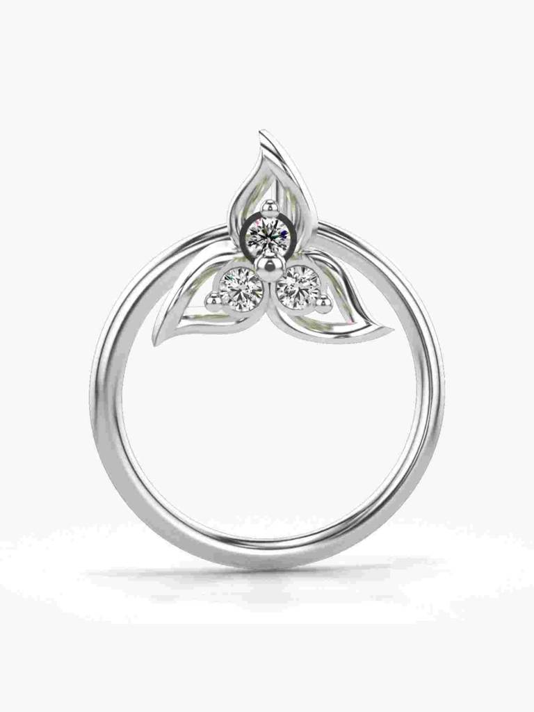 Sterling Silver Plated With Certified Lab Grown Diamond 0.02Cts | Vgnp0011 : VGNP0011_SWL