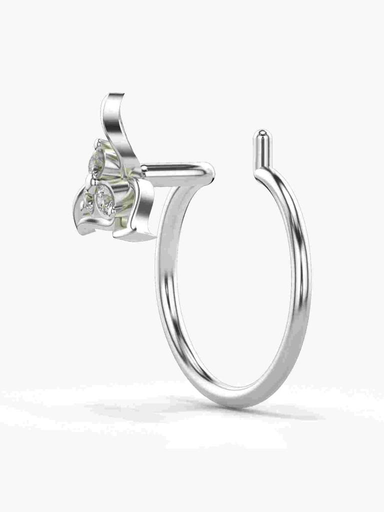 Sterling Silver Plated With Certified Lab Grown Diamond 0.02Cts | Vgnp0011 : VGNP0011_SWL