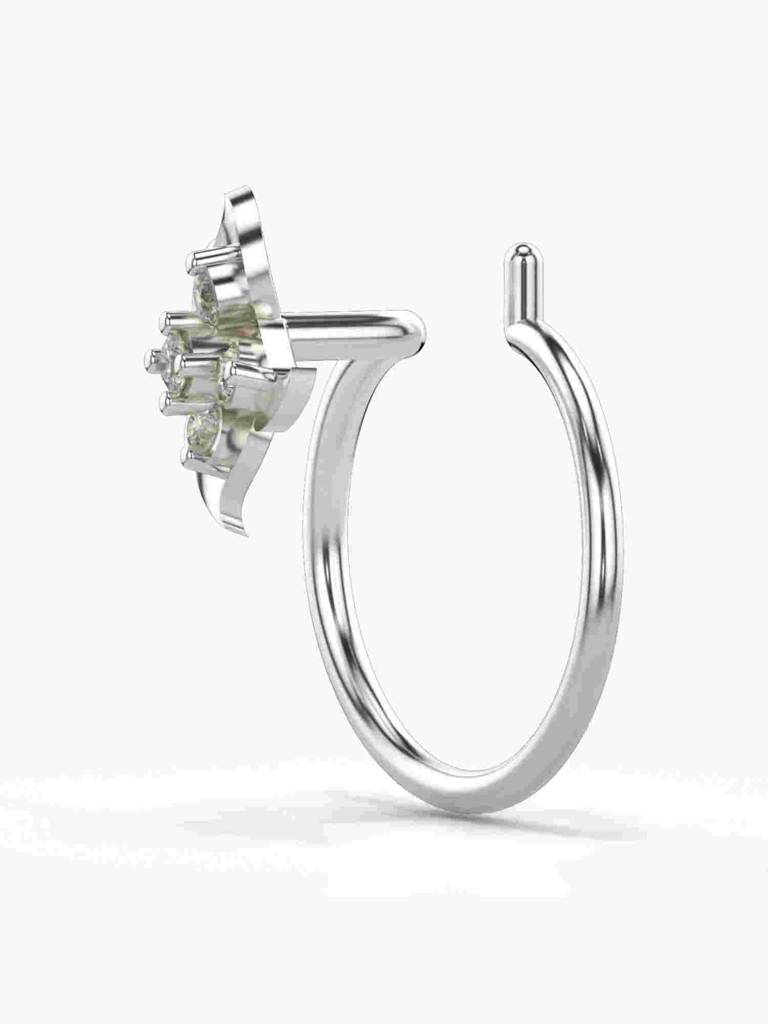 Sterling Silver Plated With Certified Lab Grown Diamond 0.02Cts | Vgnp0013 : VGNP0013_SWL