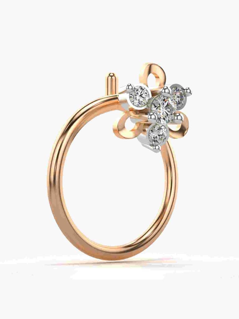 Sterling Silver Plated With Certified Lab Grown Diamond 0.03Cts | Vgnp0014 : VGNP0014_SRL