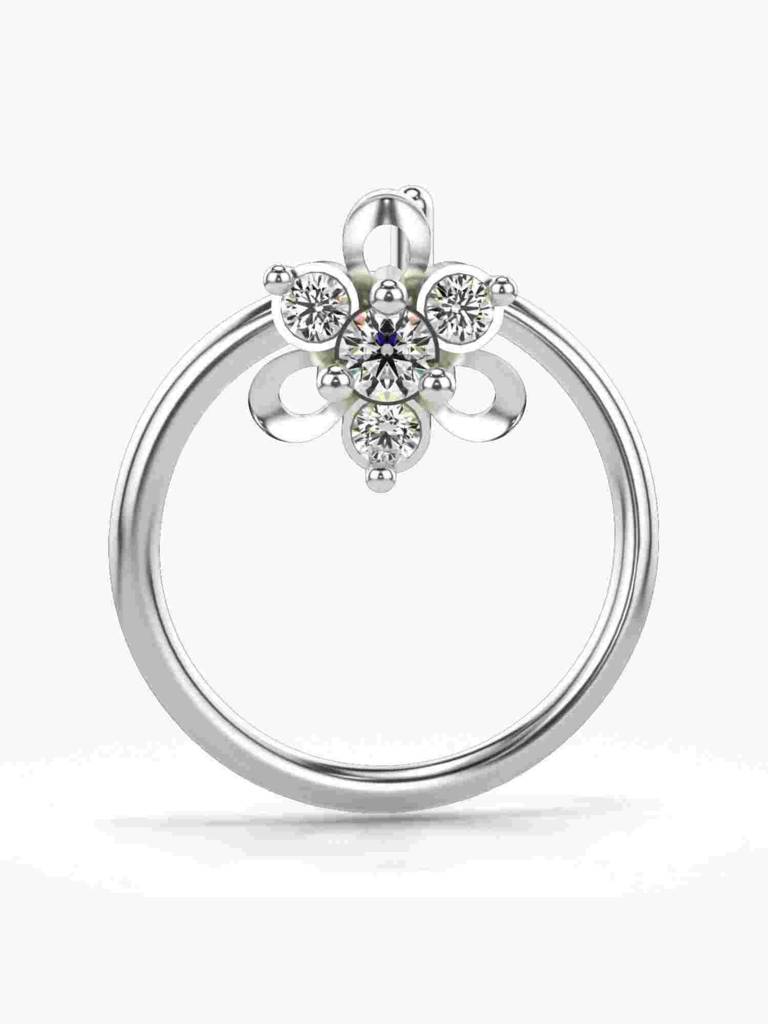 Sterling Silver Plated With Certified Lab Grown Diamond 0.03Cts | Vgnp0014 : VGNP0014_SWL