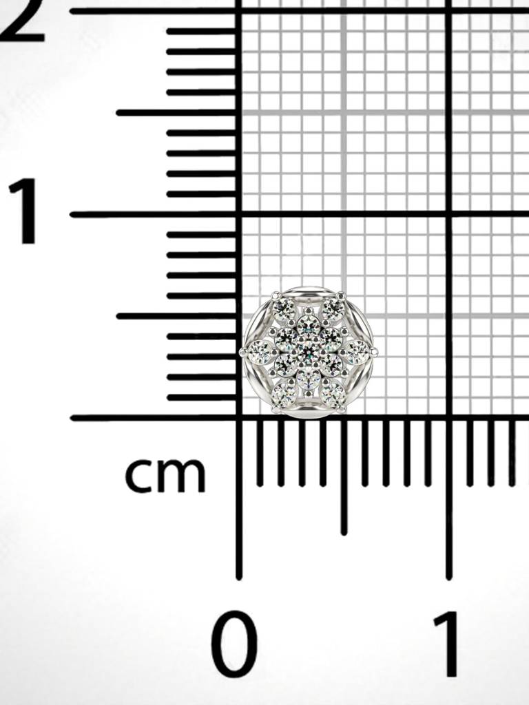 Sterling Silver Plated With Certified Lab Grown Diamond 0.09Cts | Vgnp0023 : VGNP0023_SWL
