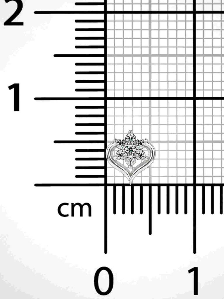 Sterling Silver Plated With Certified Lab Grown Diamond 0.05Cts | Vgnp0024 : VGNP0024_SWL