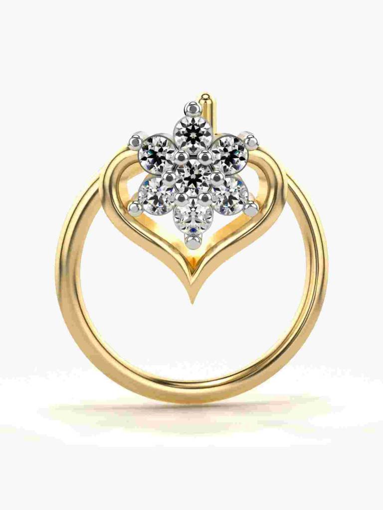 Sterling Silver Plated With Certified Lab Grown Diamond 0.05Cts | Vgnp0024 : VGNP0024_SYL
