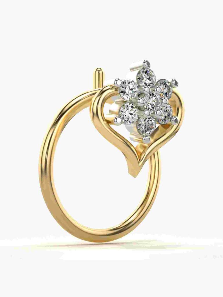 Sterling Silver Plated With Certified Lab Grown Diamond 0.05Cts | Vgnp0024 : VGNP0024_SYL