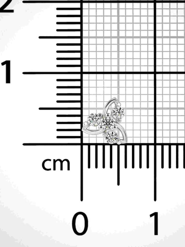 Sterling Silver Plated With Certified Lab Grown Diamond 0.09Cts | Vgnp0030 : VGNP0030_SWL