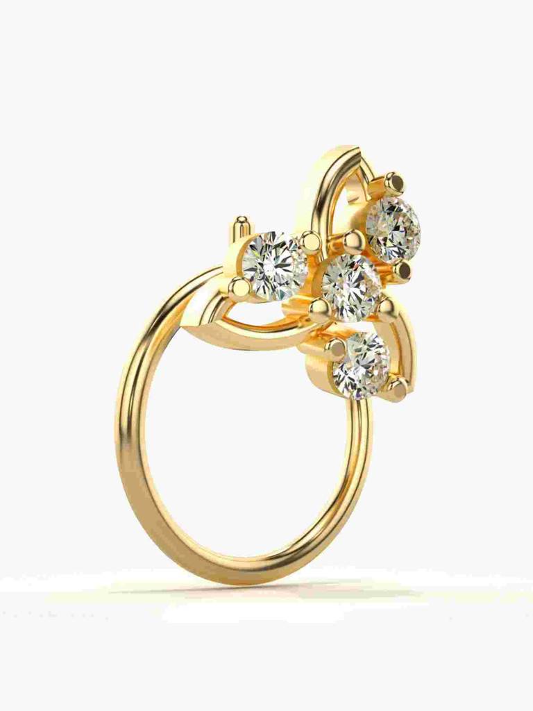 Sterling Silver Plated With Certified Lab Grown Diamond 0.09Cts | Vgnp0030 : VGNP0030_SYL