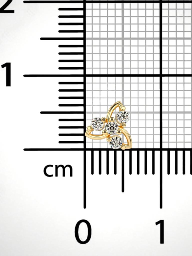 Sterling Silver Plated With Certified Lab Grown Diamond 0.09Cts | Vgnp0030 : VGNP0030_SYL