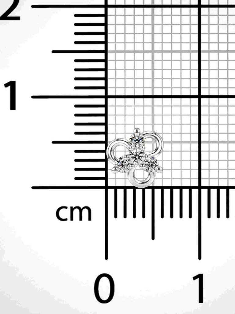 Sterling Silver Plated With Certified Lab Grown Diamond 0.09Cts | Vgnp0031 : VGNP0031_SWL