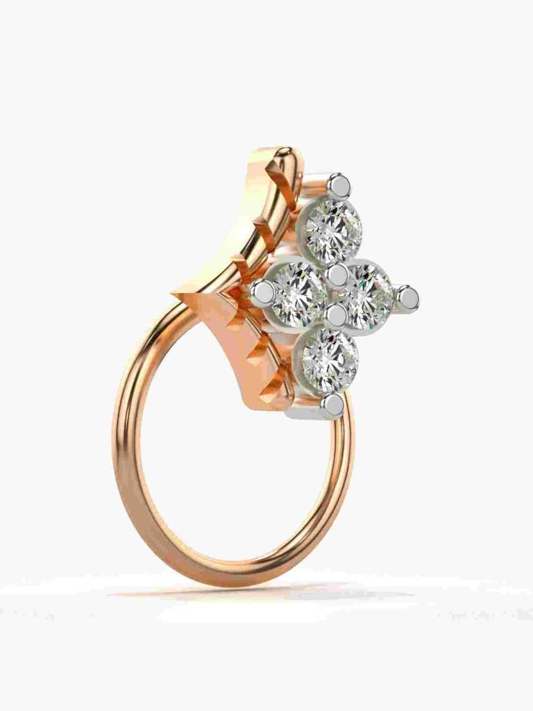 Sterling Silver Plated With Certified Lab Grown Diamond 0.09Cts | Vgnp0033 : VGNP0033_SRL