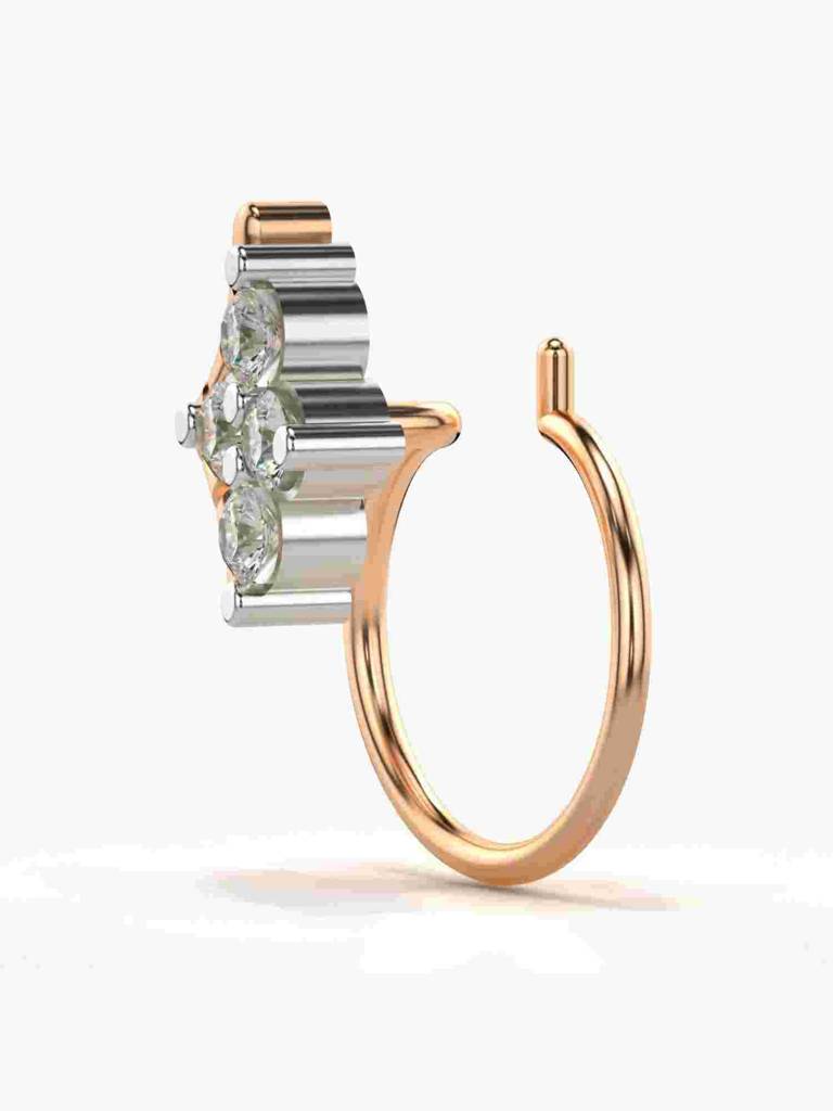 Sterling Silver Plated With Certified Lab Grown Diamond 0.09Cts | Vgnp0033 : VGNP0033_SRL
