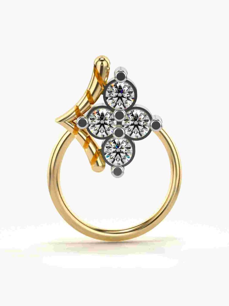 Sterling Silver Plated With Certified Lab Grown Diamond 0.09Cts | Vgnp0033 : VGNP0033_SYL
