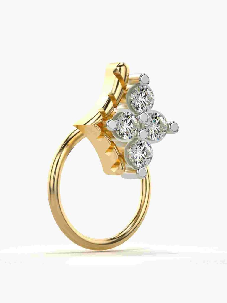 Sterling Silver Plated With Certified Lab Grown Diamond 0.09Cts | Vgnp0033 : VGNP0033_SYL