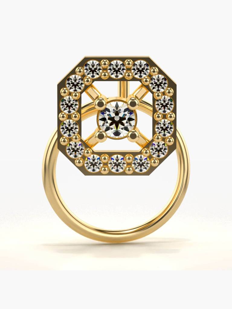 Sterling Silver Plated With Certified Lab Grown Diamond 0.11Cts | Vgnp0034 : VGNP0034_SYL